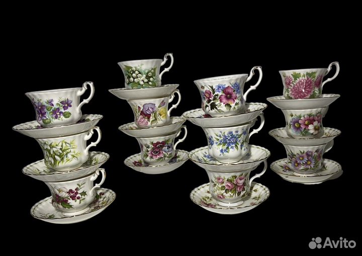 Чайные пары.Royal Albert.Цветок Месяца