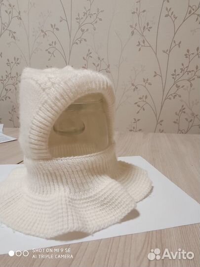 Шапка шлем для новорожденного 