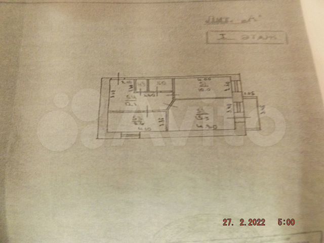 2-к. квартира, 53,4 м², 1/3 эт.