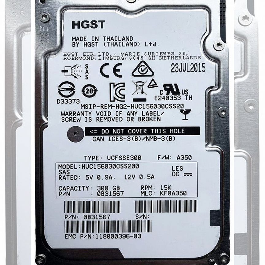 [118000396-03] Жесткий Диск Emc 300gb 12g 2.5 Sas 118000396-03