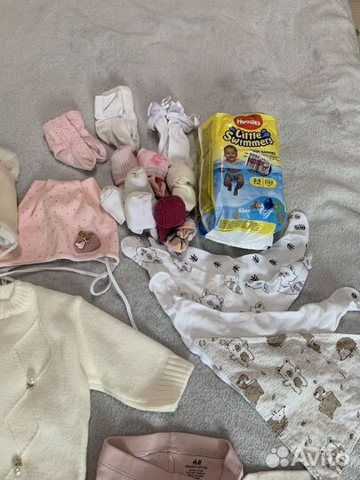 Пакет вещей на девочку до года 2-6м
