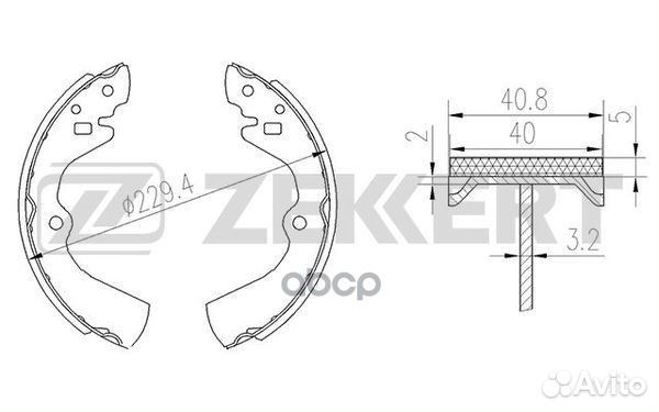 Колодки торм. бараб. задн. Hyundai Sonata II II