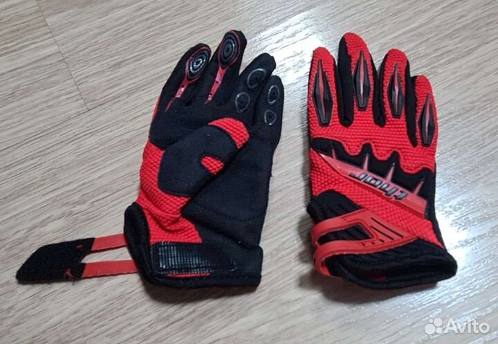 Детские мотоперчатки thor XXS красные