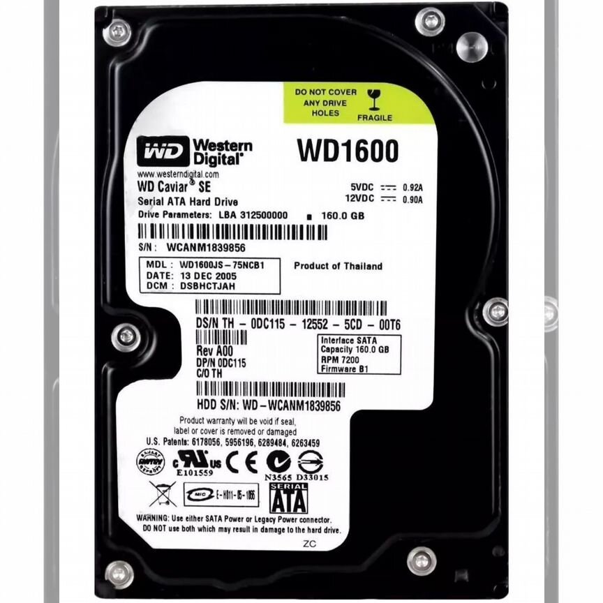 [DC115] Жесткий Диск Dell 160gb Sata2 3,5" Hdd Dc115