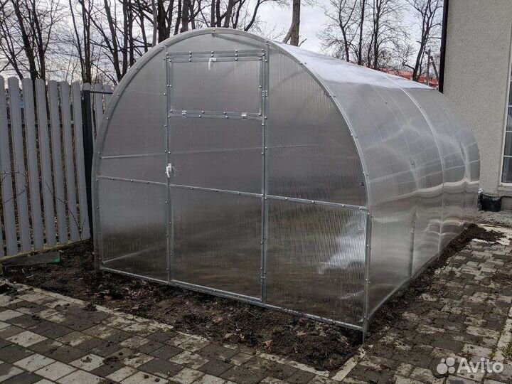 Теплица усиленная поликарбонат, рассрочка, кредит
