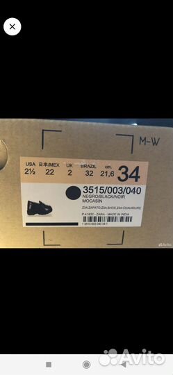 Слипоны zara для девочки 34