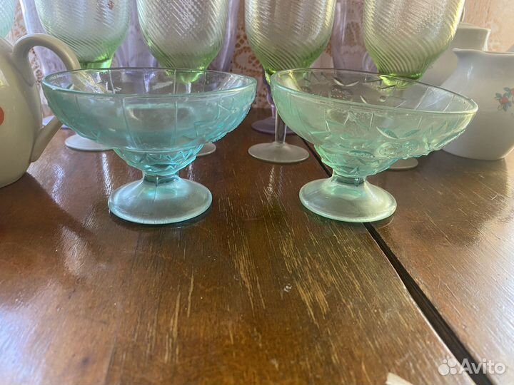 Посуда СССР, Фужеры, Кувшин, чашки, варенницы