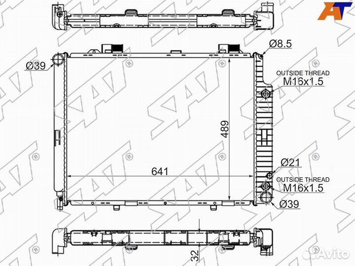 Радиатор Mercedes-Benz E-Class 95-03
