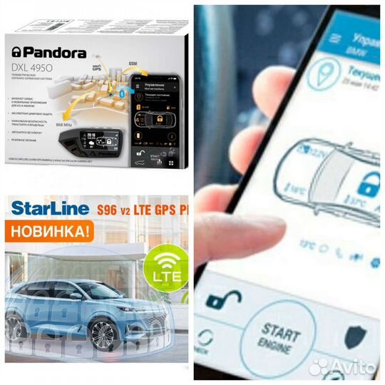 Сигнализация Автозапуск GSM GPS с установкой