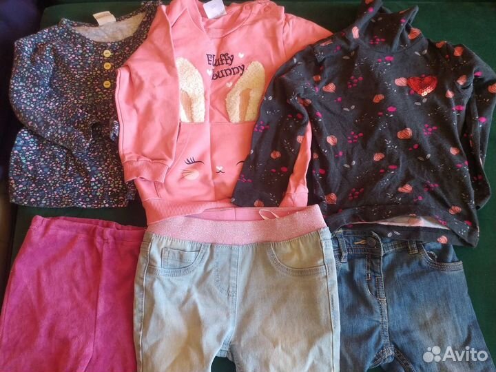 Вещи пакетом на девочку 80 см