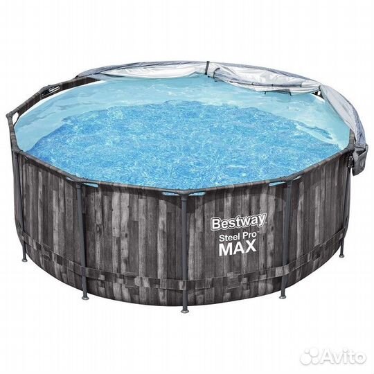 Бассейн каркасный 366 х 122 см с навесом