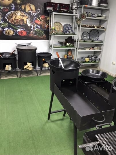 Казан мангал с печкой