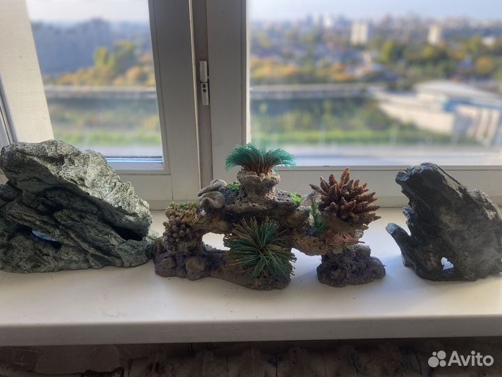 Декор в аквариум разный, песчанник настоящий
