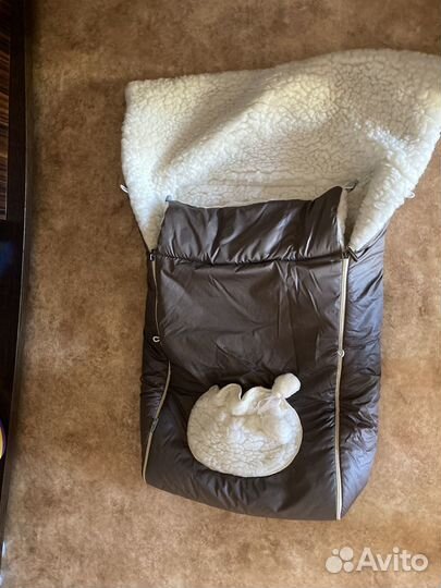 Конверт зимний на овчине новый