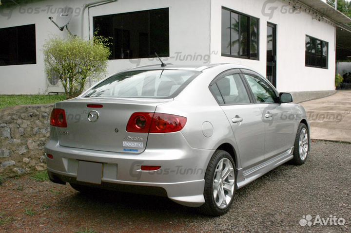 Обвес передний задний бампера на Мазда 3 BK Седан