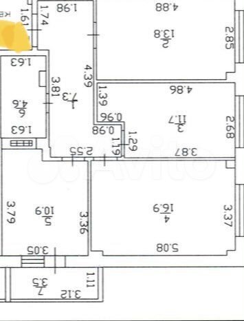 3-к. квартира, 70 м², 2/8 эт.