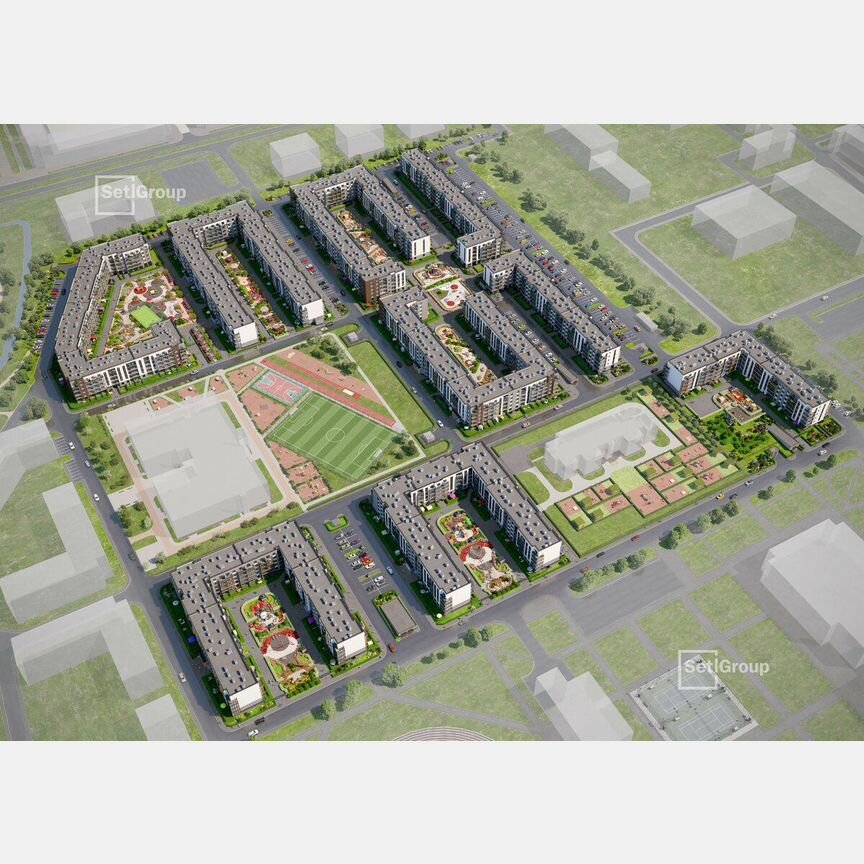 2-к. квартира, 51,3 м², 1/5 эт.