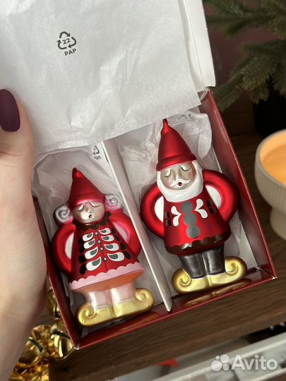 Ёлочные игрушки IKEA vinter 2022 стекло