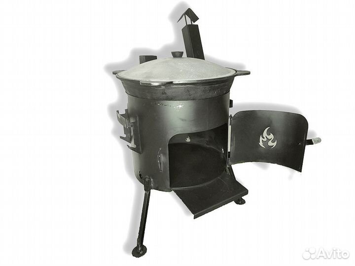 Казан чугунный с Печью (шумовка в подарок)