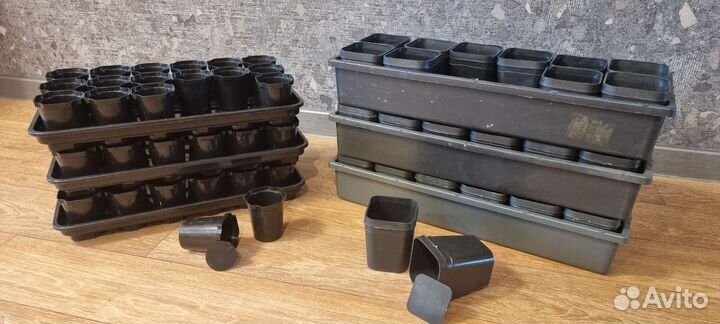 Набор для рассады (поддон+горшочки) 12 стак