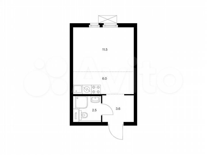 Квартира-студия, 23,6 м², 22/22 эт.