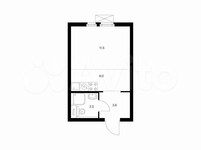 Квартира-студия, 23,6 м², 22/22 эт.