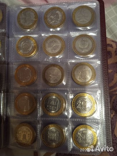 Биметаллические монеты 2000-2023г