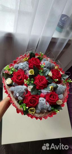 Букеты с игрушками