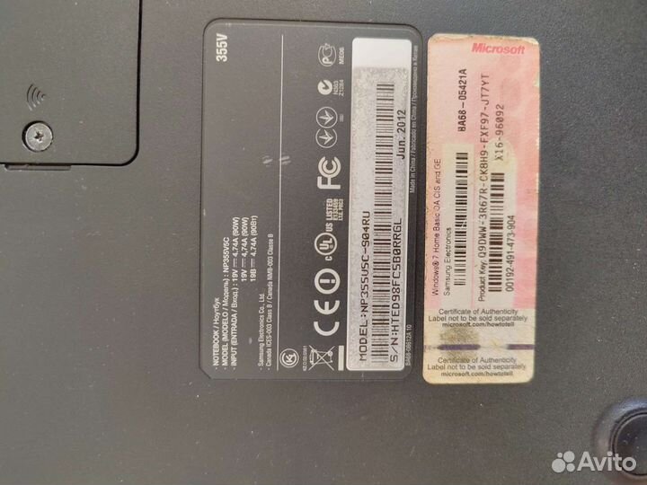 Ноутбук samsung NP355V5C