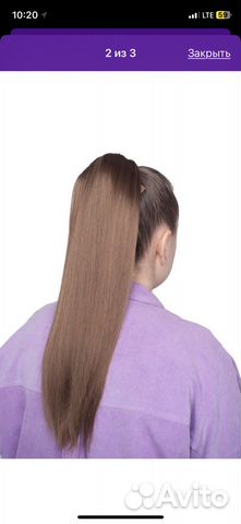 Накладной хвост на ленте русый