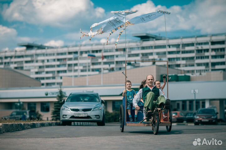Веломобиль Радугамобиль велорикша пассажирская