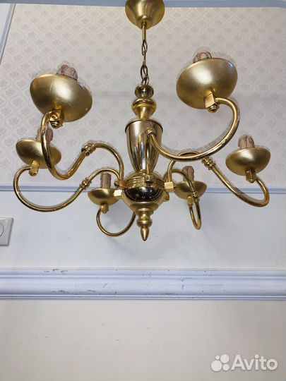Люстра из латуни на 6 ламп Испания