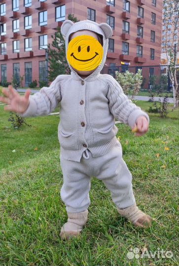 Вязаный костюм 80 размер