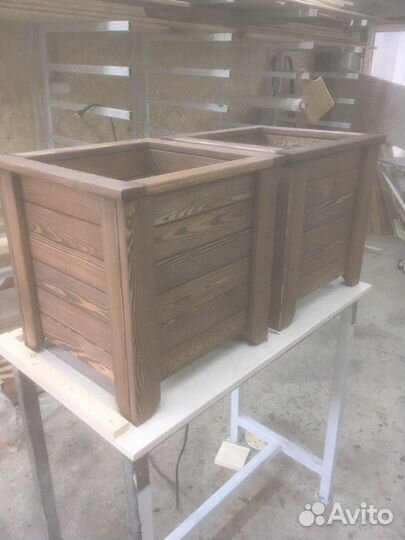 Деревянные кашпо