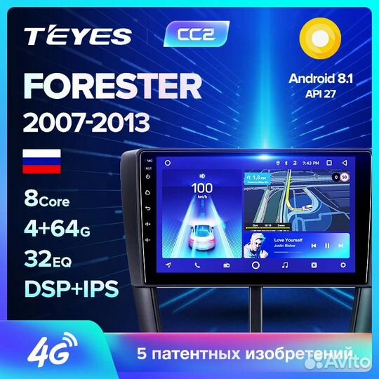 Магнитола Subaru Forester 2008-2013 CC2+ 4G 3/32