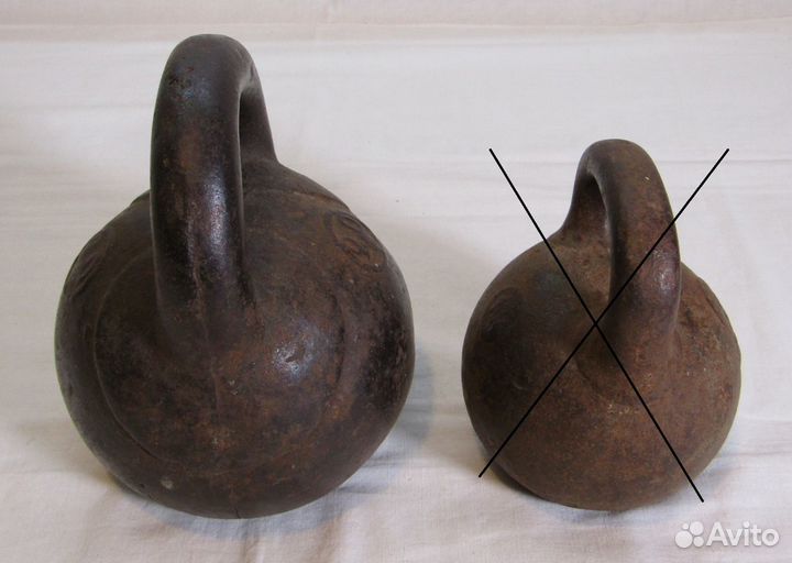 Гиря, гирька Чугун На 20 и 10 фунтов 19 век №8427