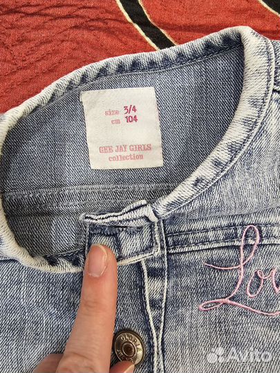 Джинсовая куртка для девочки 104-110