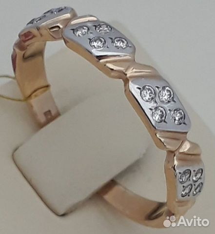 Кольцо / размер 17 / 2,43г / Золото585 / фианиты круглые