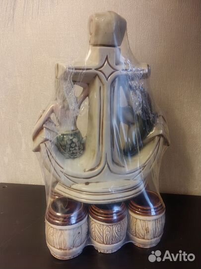 Набор из керамики Дельфин и русалка Штоф и стопки