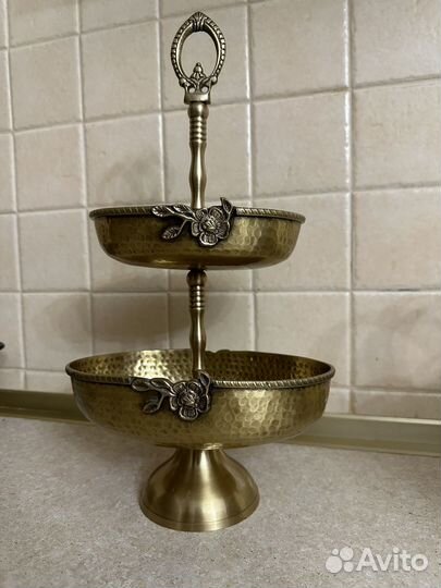 Конфетница латунь индия