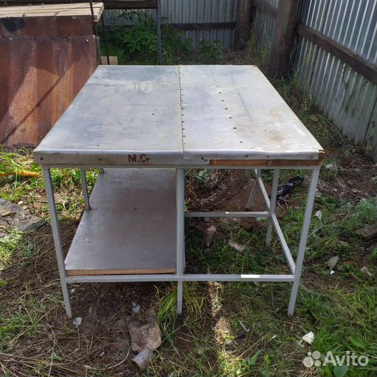 Стол(проф.труба,верх аллюмин.)