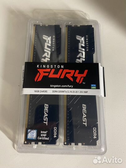 Оперативная память kingston 16gb fury ddr4 3200