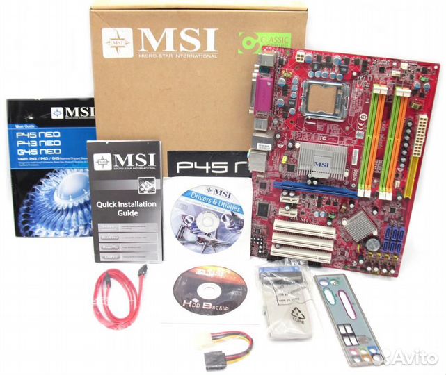 Материнская плата MSI P45 Neo-F (MS-7519) (Комплек