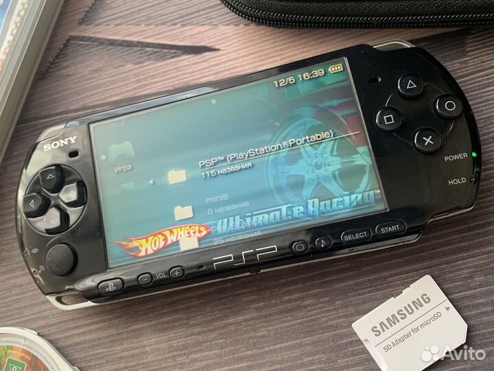 Sony PSP 3008 Piano Black 64gb 7500 игр (комплект)