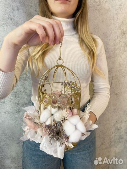 Новый год Композиция в нежных розовых оттенках