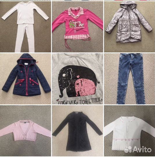 Гардероб для девочки на рост 128-136-146