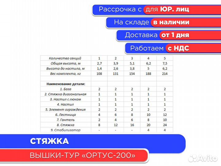 Стяжка для вышек-тур Ортус 200 (НДС)