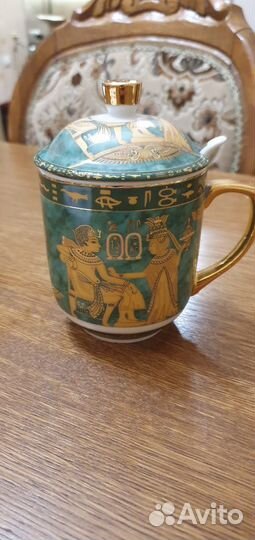 Кружка заварочная с крышкой керамическая