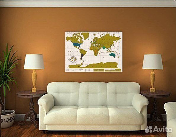 Стирательная карта мира - подарок путешественнику