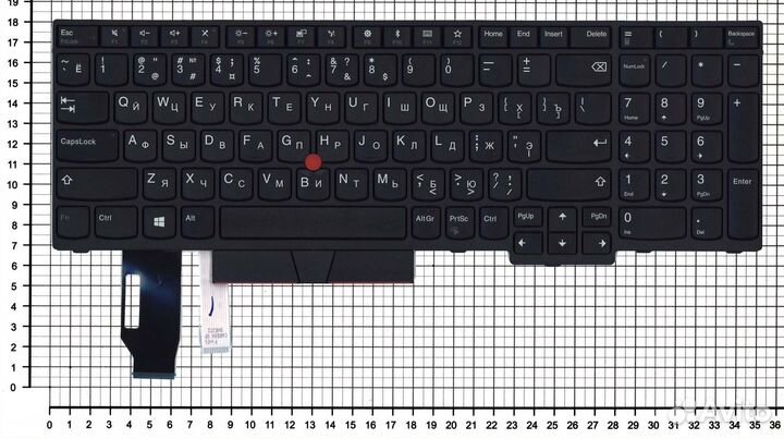 Клавиатура для Lenovo IBM Thinkpad E580 черная